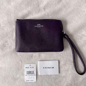 Purple Coach Wristlet Wallet